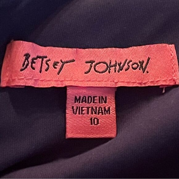 Betsey Johnson Dress Size 10 Long Sleeve Floral Scoop Neck Sheath Stretch - Picture 10 of 11